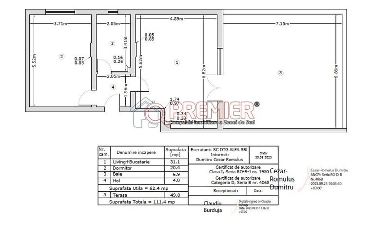 Popesti-Leordeni, metrou Dimitrie-Leonida, apartament 2 camere plus terasa generoasa